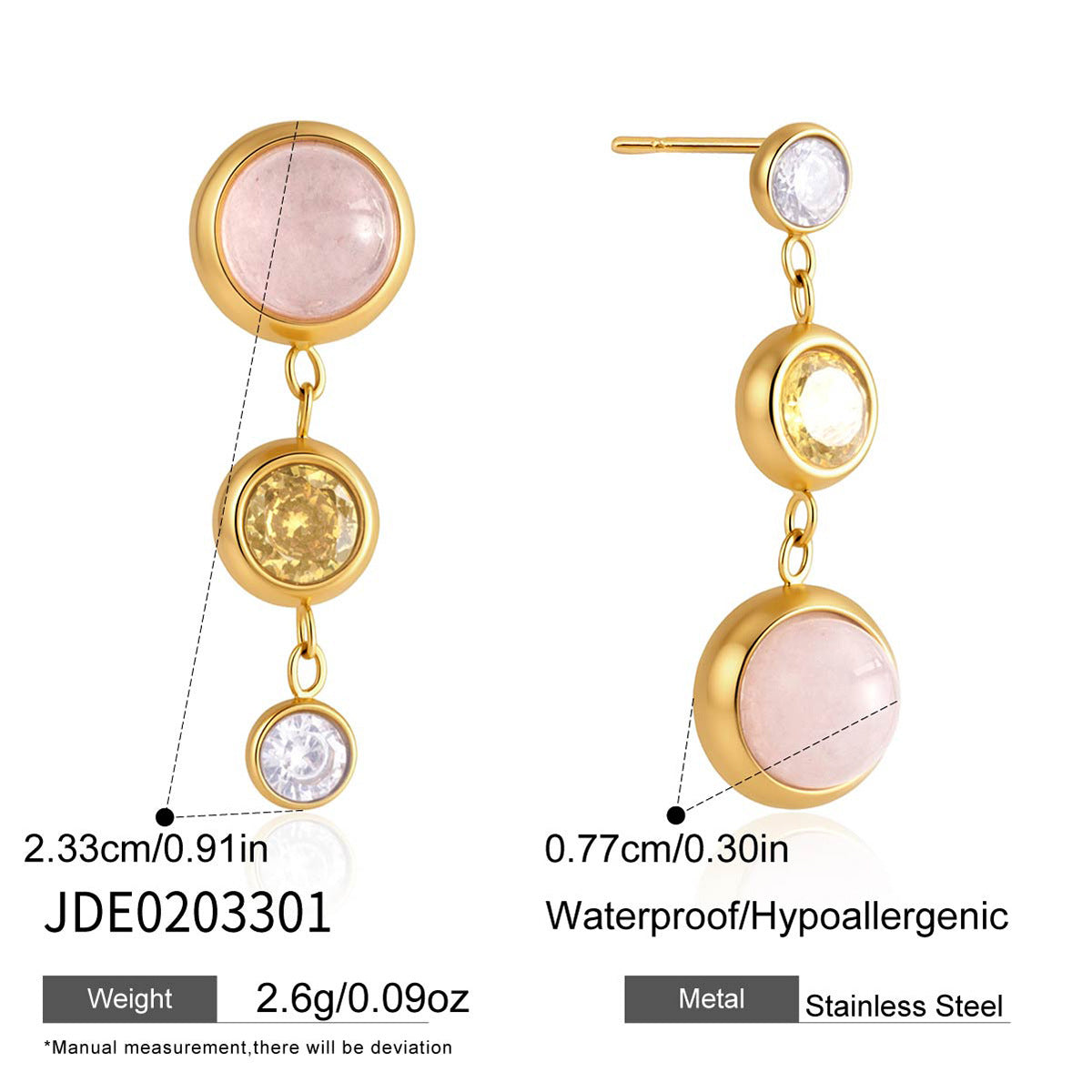Damen Ohrhänger mit einzigartigem Edelstein-Design und hypoallergenen Eigenschaften Shop Nory