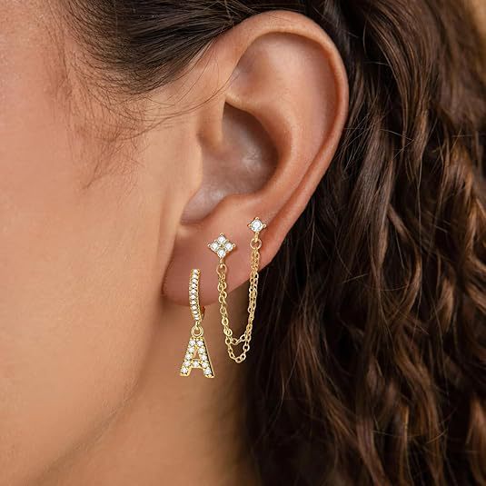 Damen Ohrschmuck mit funkelnden Zirkonia-Elementen und elegantem Design Shop Nory