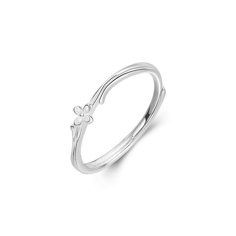 Damen Zierlicher Ring mit floralem Design und Feinglanz Shop Nory