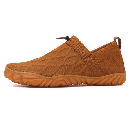 Unisex nan Hybrid-Slipper für Indoor und Outdoor mit elastischem Strickschaft, Zugstopper und profilierter Gummisohle