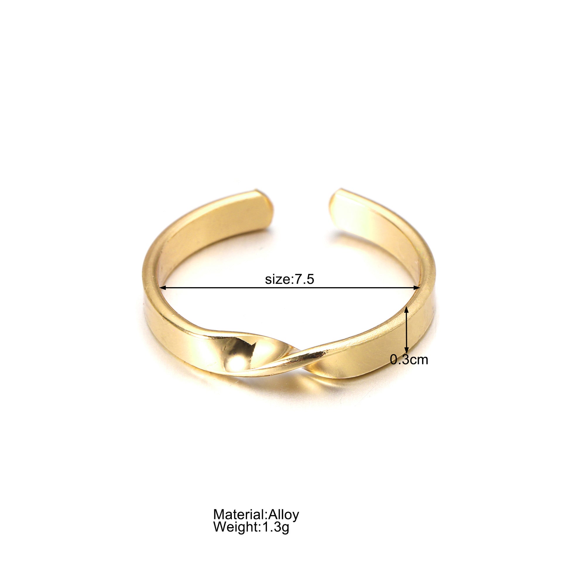 Damen offener Armreif mit elegantem geschwungenem Design Shop Nory