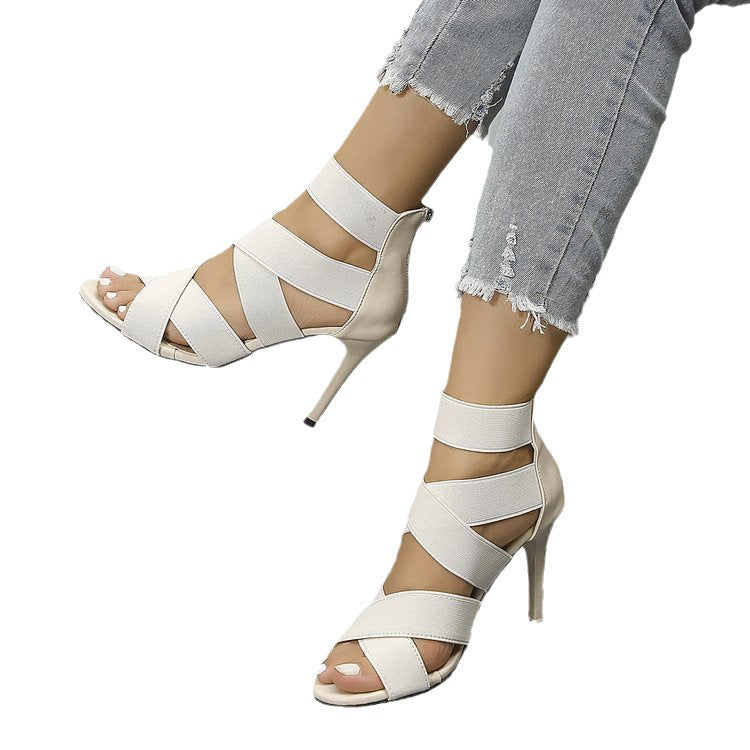 Damen High-Heel-Sandaletten mit eleganten Riemen und komfortablem Plateau
