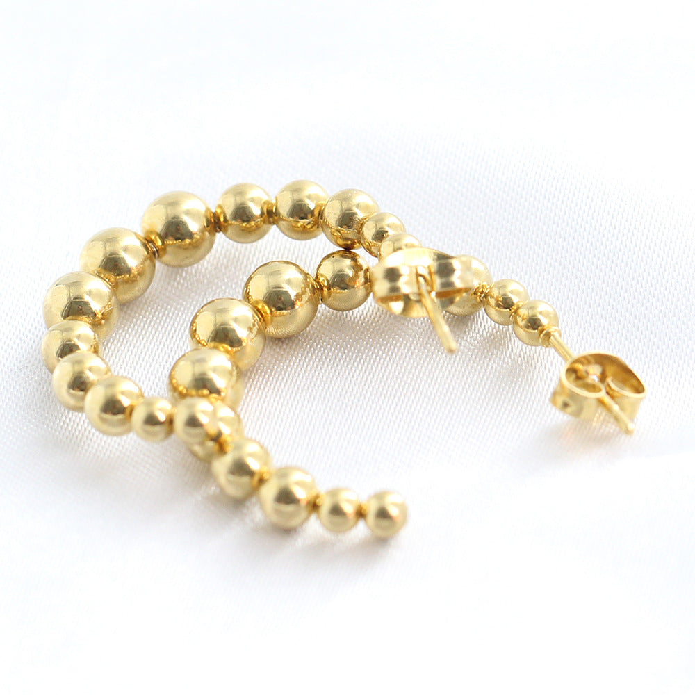Damen Creolen mit elegantem Kugeldesign Shop Nory