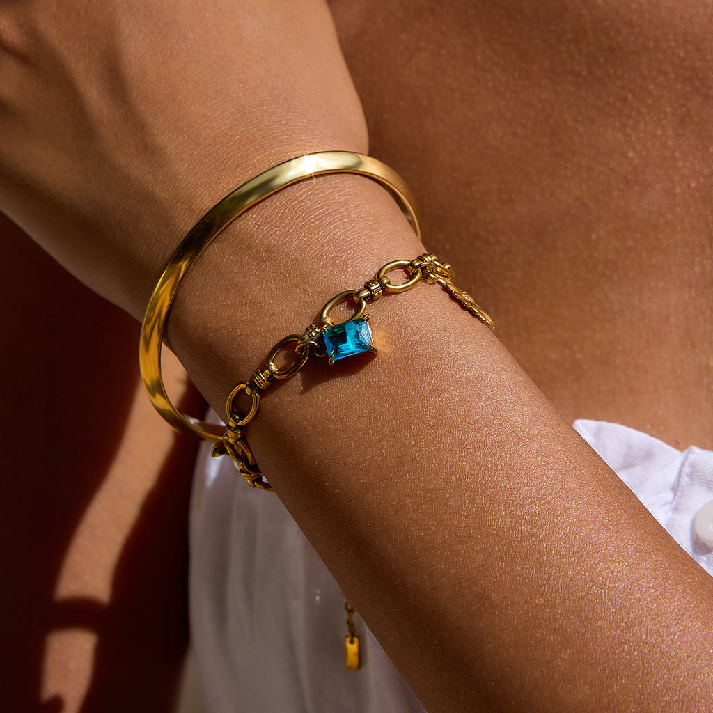 Damen Offenes Armband aus hypoallergenem Edelstahl mit elegantem Design Shop Nory