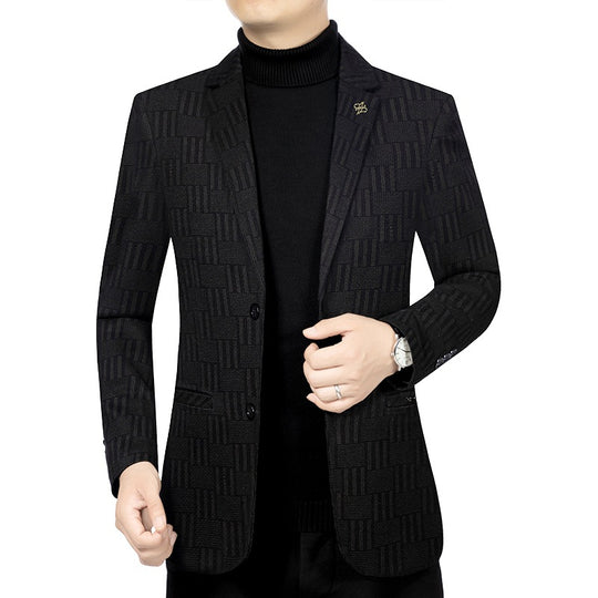 Herren Modernes Einreihiges City-Blazer mit aufgesetzten Taschen und leichter Halbfütterung Shop Nory