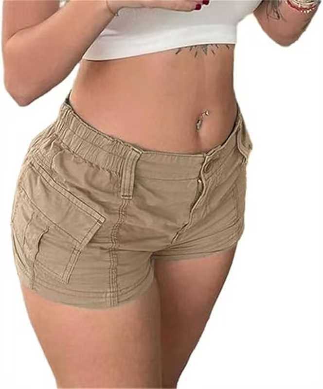 Damen Cargo-Shorts mit praktischen Taschen und elastischem Bund