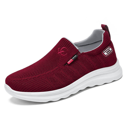 Herren nan atmungsaktiver gestrickter Slip-On Sneaker mit elastischem Einstieg und stoßdämpfender EVA-Zwischensohle Shop Nory
