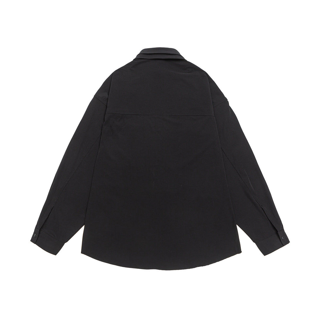 Unisex Oversize Hemdjacke mit Druckknopf‑Front und aufgesetzter Brusttasche Shop Nory