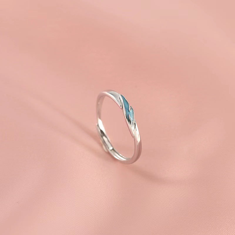 Damen Offener Ring mit kunstvoller Blattstruktur Shop Nory