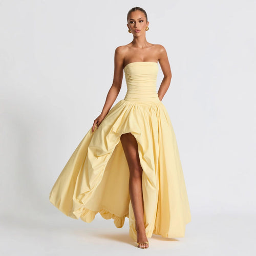 Damen Abendkleid mit figurbetontem Oberteil und asymmetrischem Rock