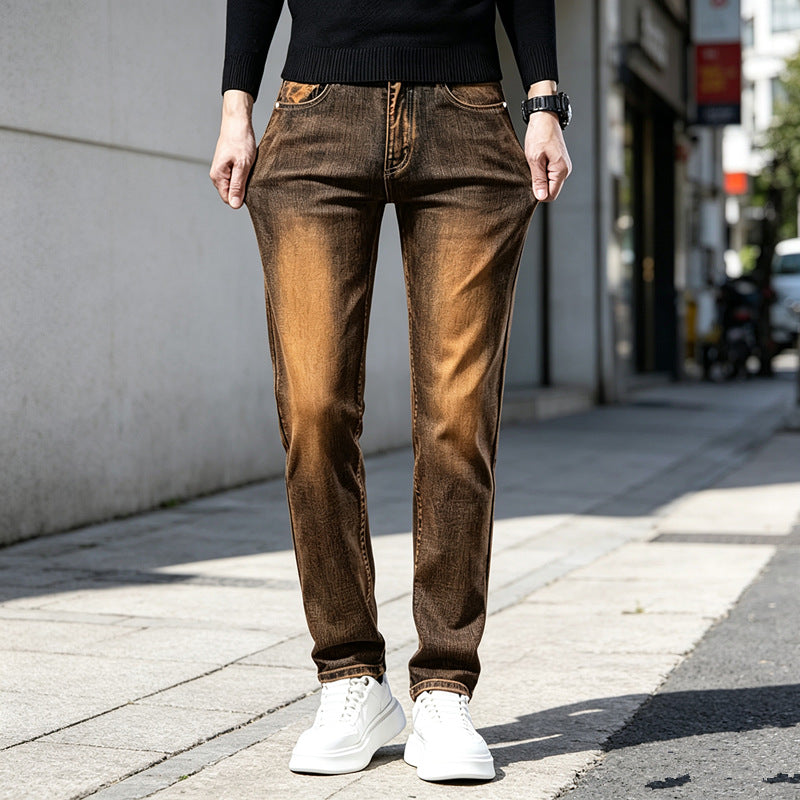 Herren Slim-Fit Jeans mit modischem Used-Look Shop Nory
