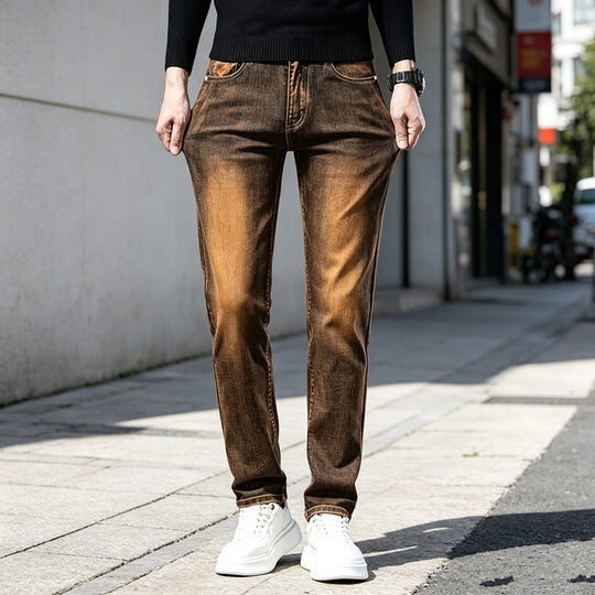 Herren Slim-Fit Jeans mit modischem Used-Look Shop Nory