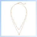 Damen Halskette mit mehrlagigem Design und Herzanhänger Shop Nory
