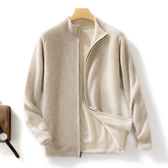 Damen Kurzgeschnittener Zip‑Strickcardigan mit Stehkragen und kaschmirähnlicher Weichheit Shop Nory