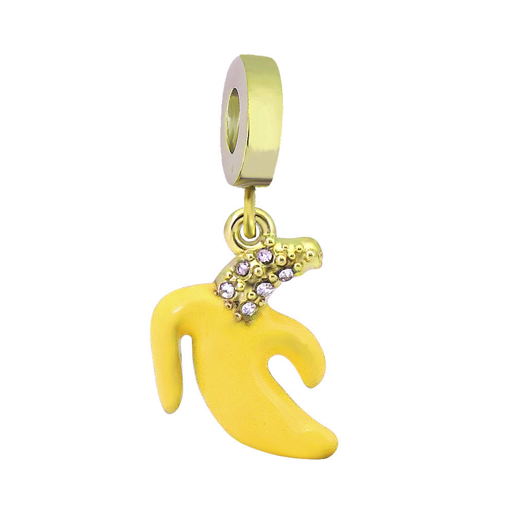 Verspielter Kaktus-Charm Anhänger mit Emaille und Strass