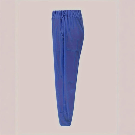 Damen weite Sommerhose mit eleganten Schnittdetails und elastischem Bund