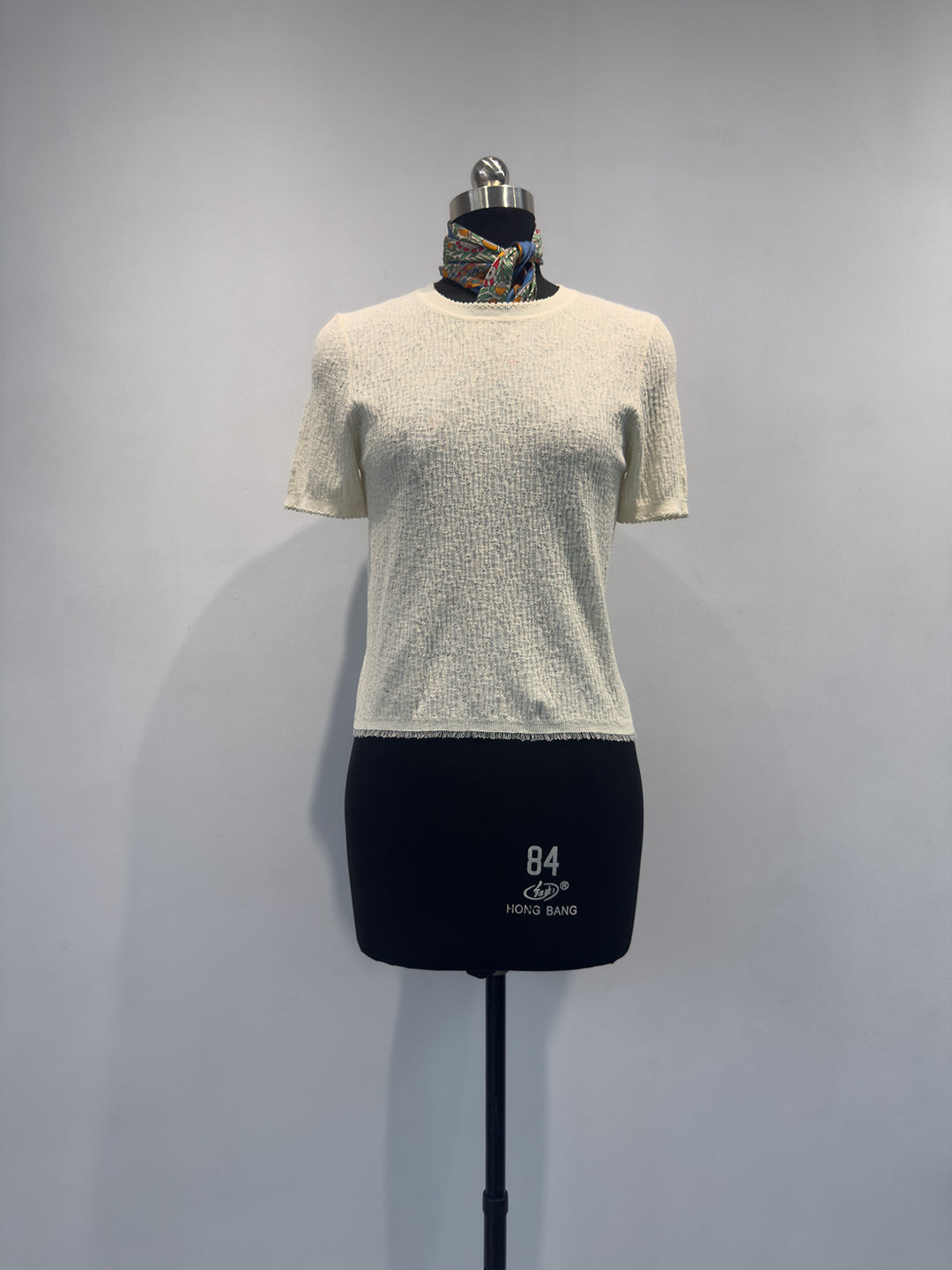 Damen Strukturiertes Kurzarm Strickoberteil Shop Nory