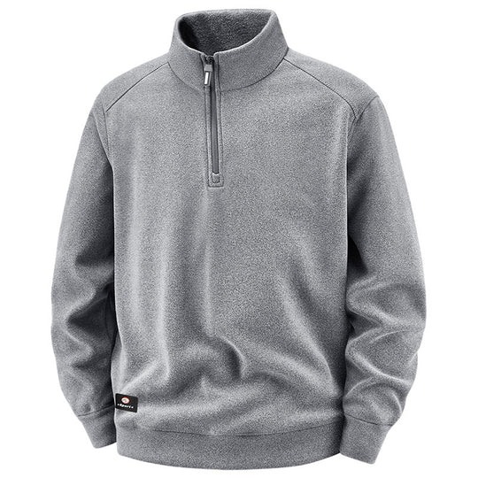 Herren Atmungsaktiver Microfleece-Halbreißverschluss-Pullover mit Stehkragen und Raglanärmeln Shop Nory