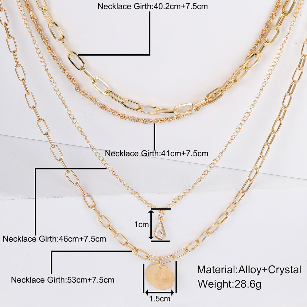 Damen mehrlagige Kette mit einzigartigen Anhängern Shop Nory