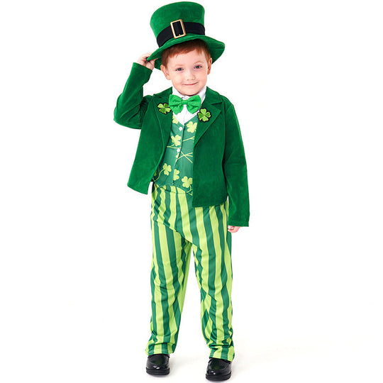 Herren-Kostüm als irischer Leprechaun mit Hut und detaillierten Akzenten Shop Nory