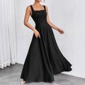 Elegantes Damen Maxikleid mit weichem Schnitt & quadratischem Ausschnitt