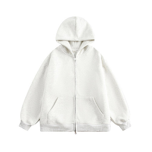 Unisex Oversize-Kapuzenjacke mit durchgehendem Reißverschluss und weichem Fleece-Innenfutter Shop Nory