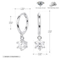 Damen Ohrhänger mit funkelnden Zirkon-Anhängern und hochwertigem 925 Sterling Silber Shop Nory