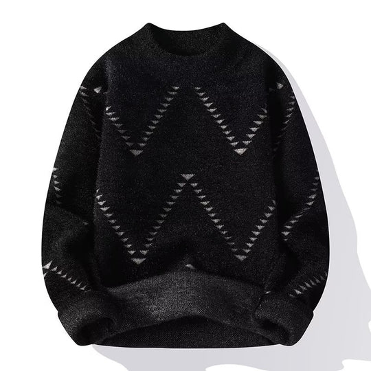Damen Gemütlicher Strickpullover mit modernem Wellenmuster Shop Nory