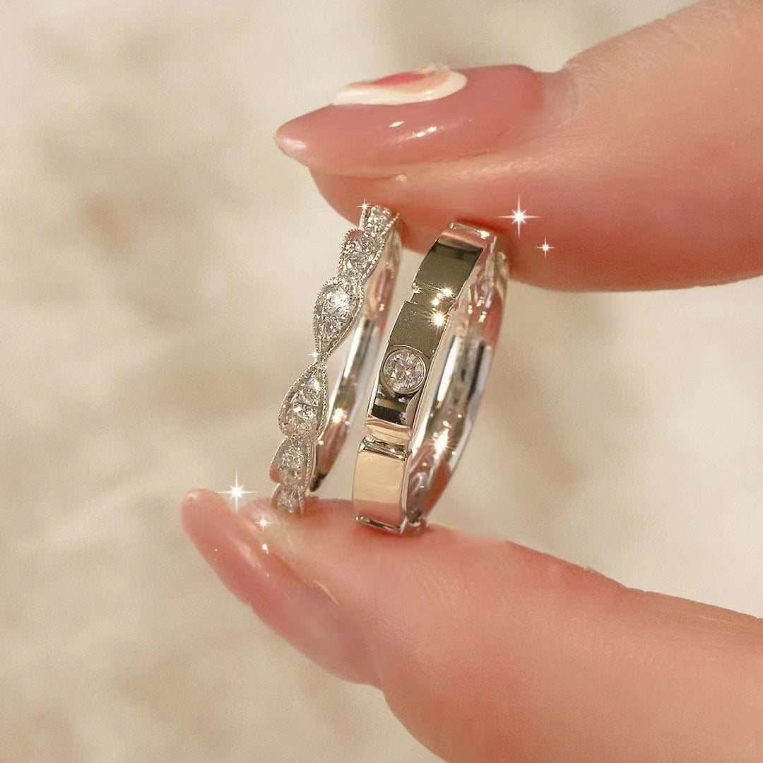 Damen funkelnder Zirkonring mit kunstvollem Design Shop Nory