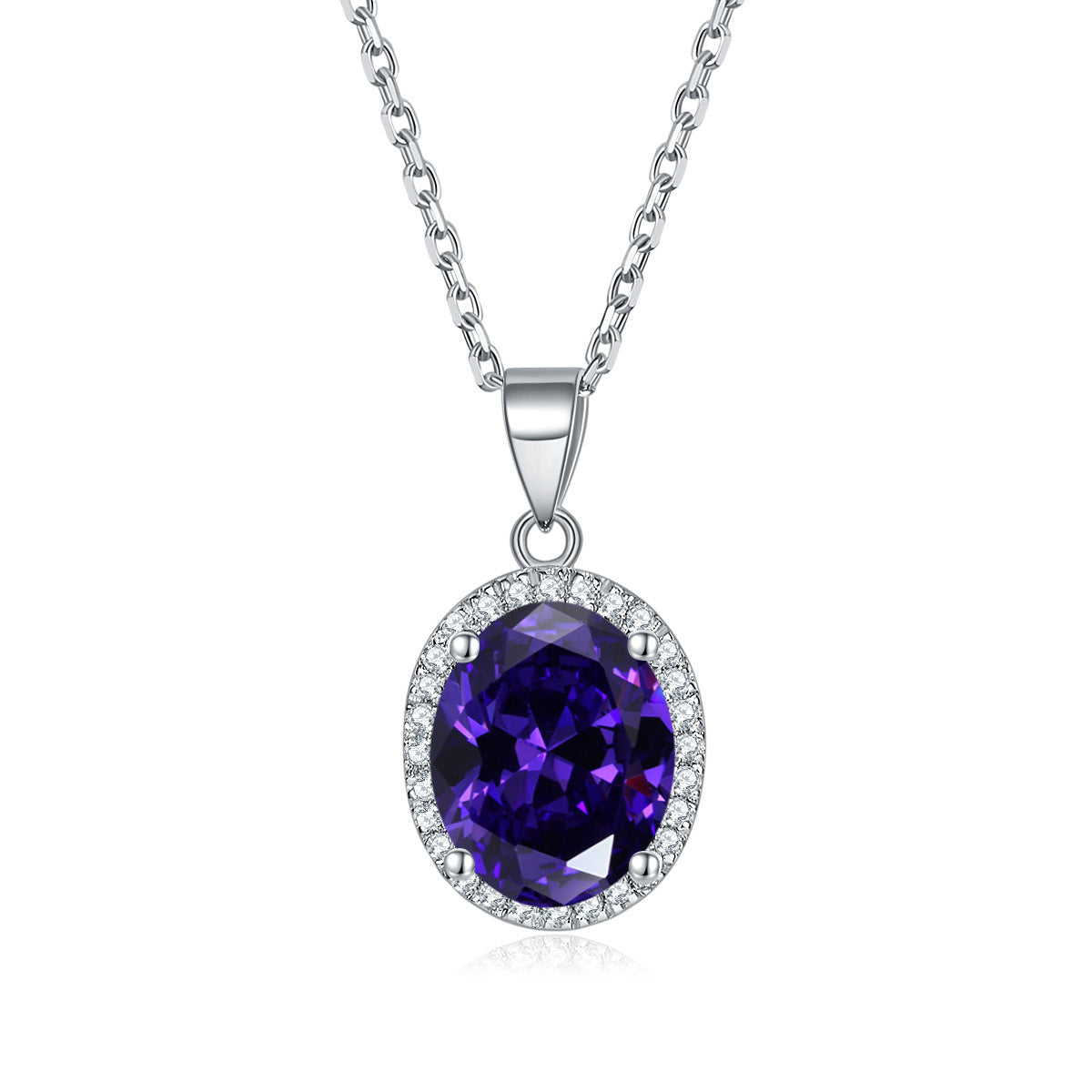 Damen eleganter Anhänger mit blauem Kristall Shop Nory