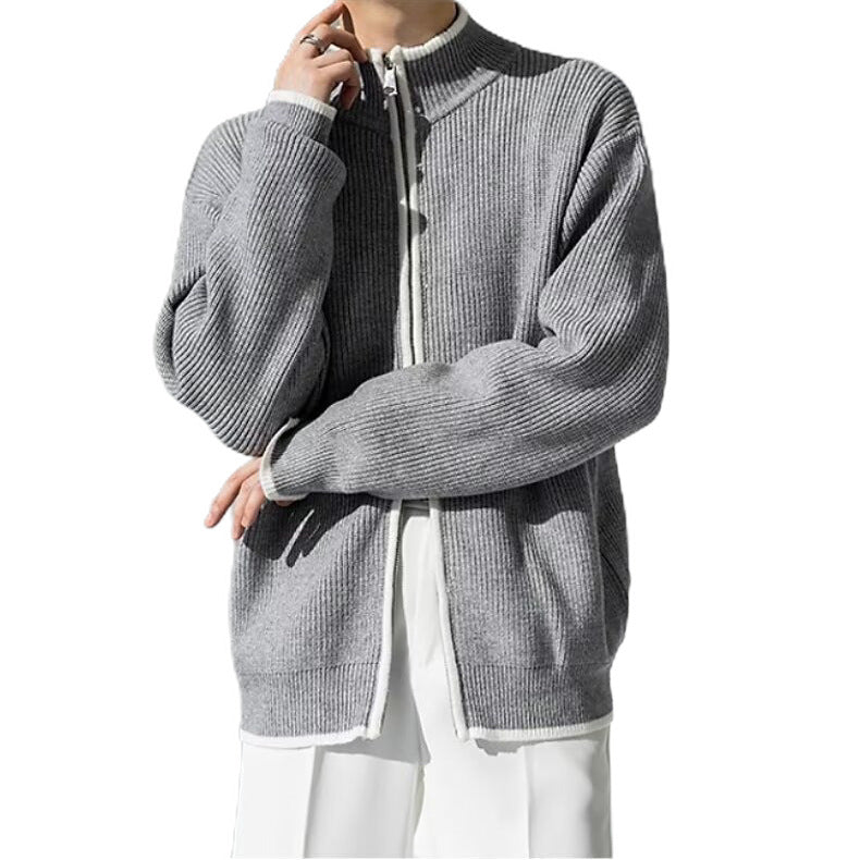 Herren Modische Strickjacke mit hohem Kragen Shop Nory