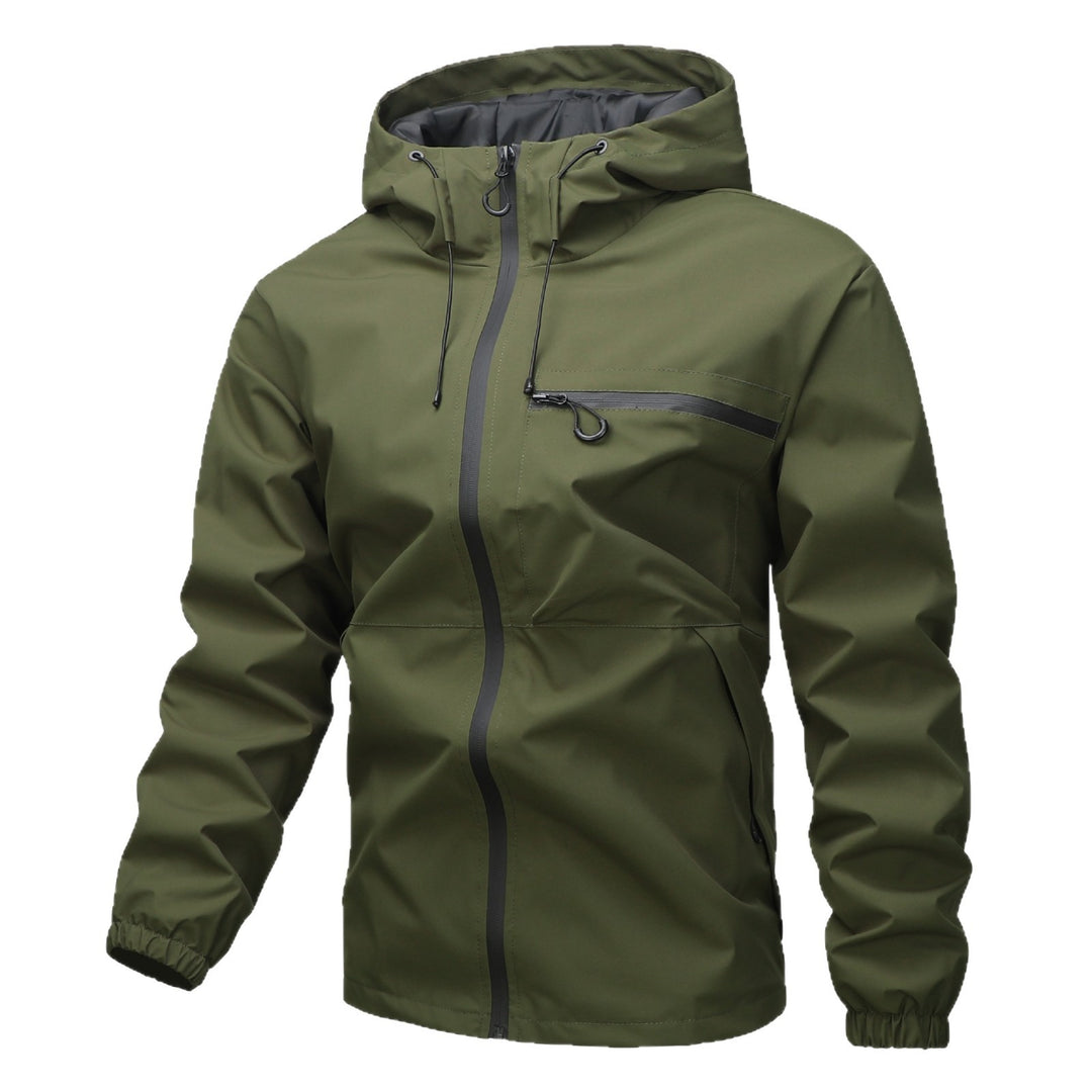 Unisex Wasserabweisende Softshell‑Regenjacke mit verschweißten Nähten, Kapuze & wasserdichter Brusttasche Shop Nory