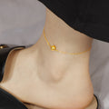 Damen filigrane Fußkette mit elegantem Perlenanhänger Shop Nory