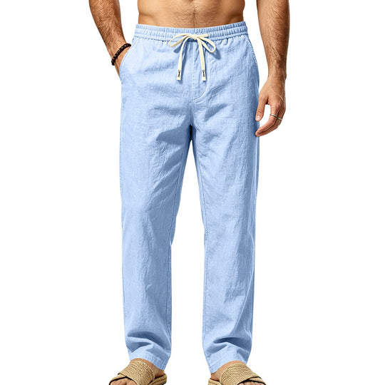 Herren Leichte Relax-Hose mit elastischem Bund, Kordelzug und aufgesetzter Cargotasche Shop Nory