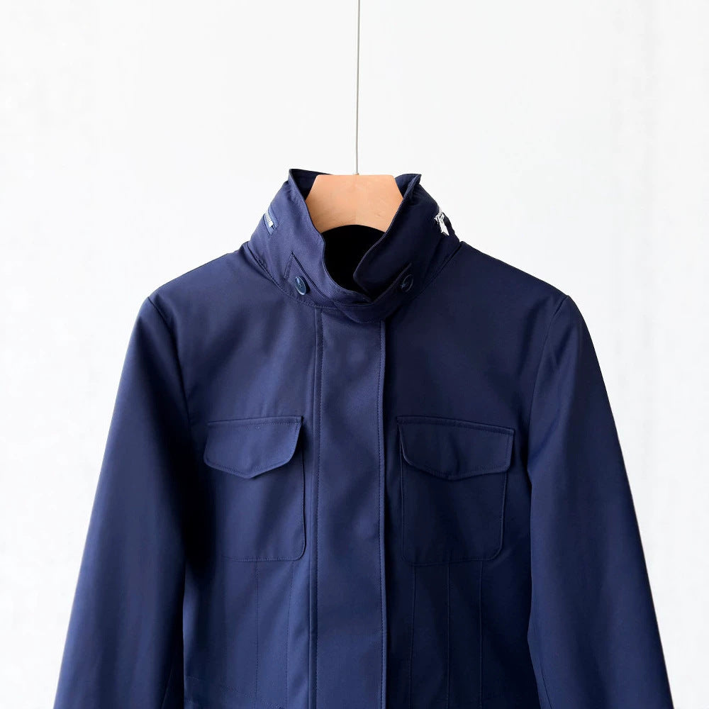 Damen moderne Utility-Jacke mit hohem Kragen Shop Nory