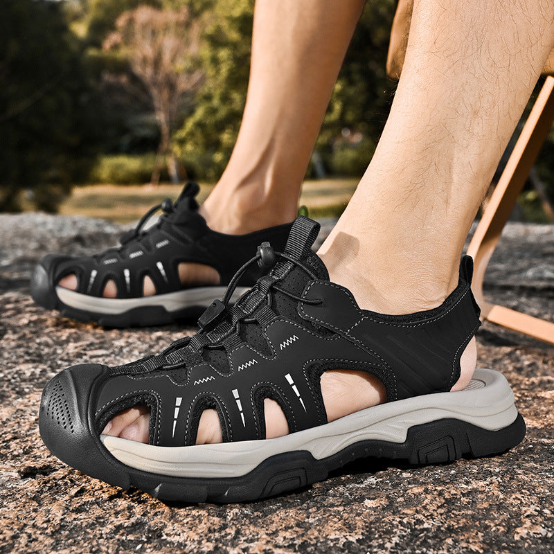 Herren Sportliche Outdoor-Sandalen mit rutschfester Sohle und verstellbarem Riemen