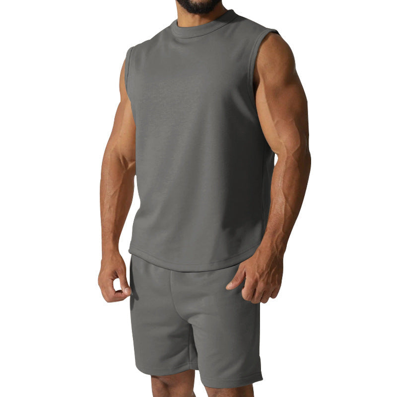 Herren sportliches Kurzarm-Set aus atmungsaktivem Material