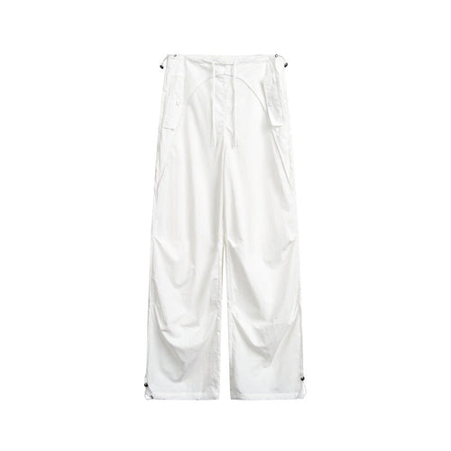 Damen weite Cargo-Hose mit Kordelzugbund und verstellbaren Saum Shop Nory