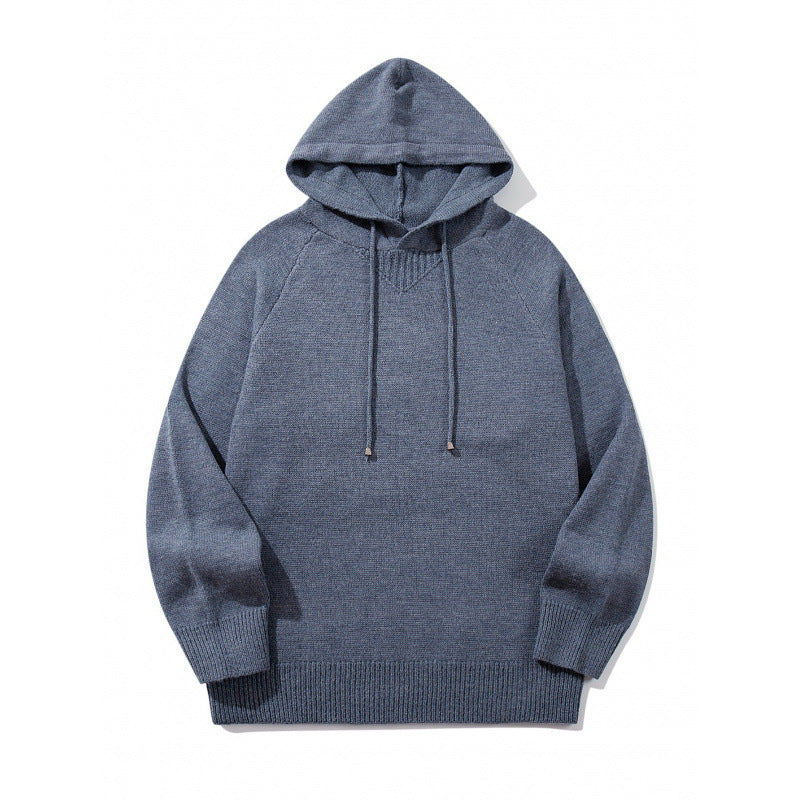 Unisex Oversize Strickkapuzenpullover mit Raglanärmeln und Rippbündchen Shop Nory