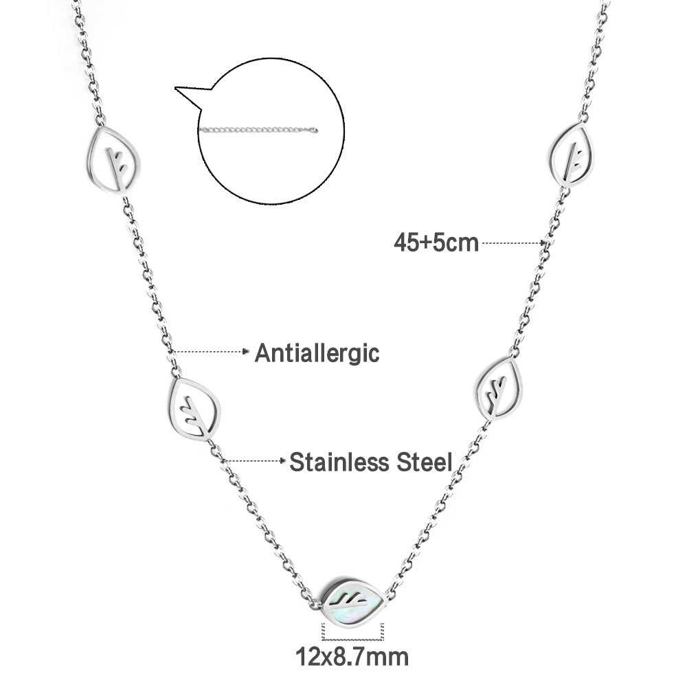 Damen Armband mit feinen Blattmotiven aus Edelstahl und goldplattierter Oberfläche Shop Nory
