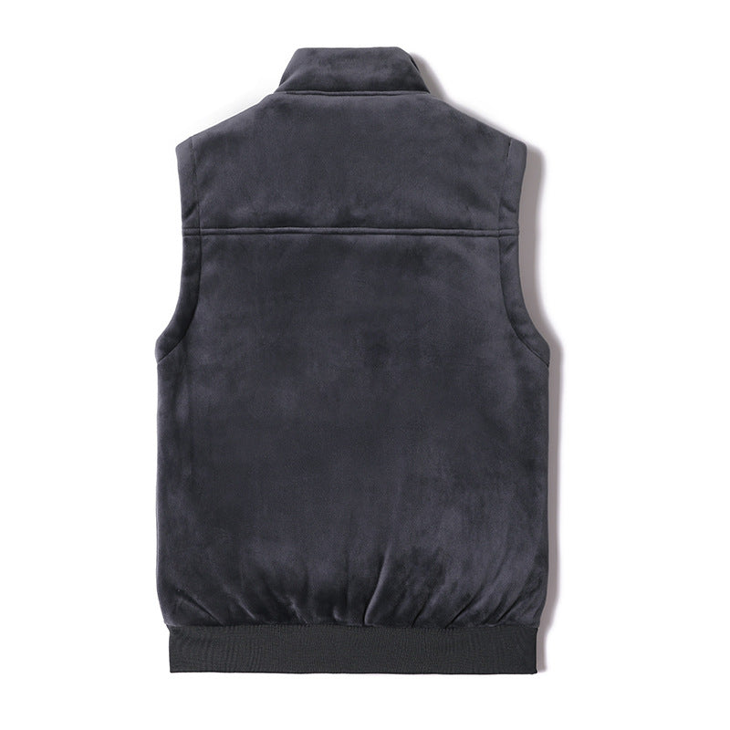 Herren Ärmellose Thermo-Fleeceweste mit Sherpa-Innenfutter und Stehkragen Shop Nory