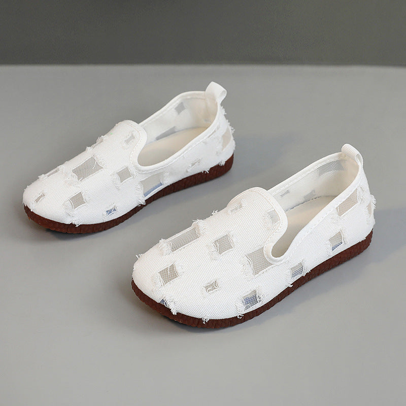 Damen modische Freizeitschuhe mit durchlässigem Obermaterial und rutschfester Sohle