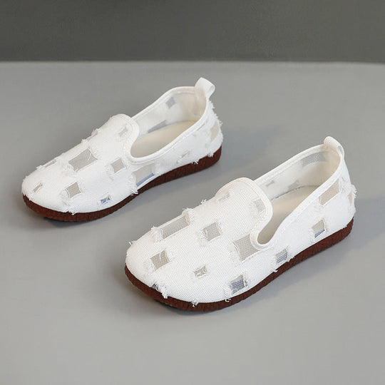 Damen modische Freizeitschuhe mit durchlässigem Obermaterial und rutschfester Sohle