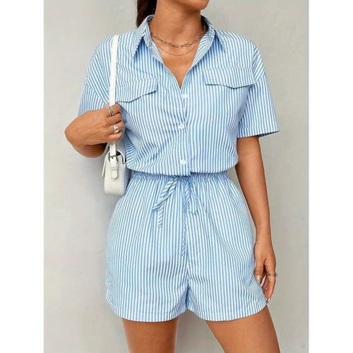 Damen Kurzoverall mit taillierter Passform und praktischen Taschen