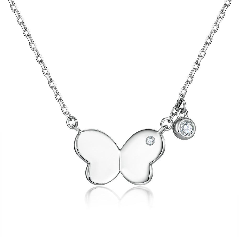 Damen Halskette mit elegantem Schmetterlingsdesign und funkelndem Zirkonia Shop Nory