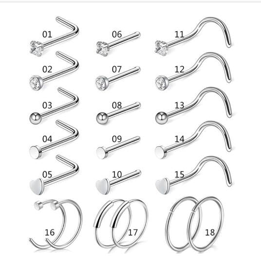 Damen Ohrstecker-Set mit verschiedenen Designs und funkelnden Elementen Shop Nory