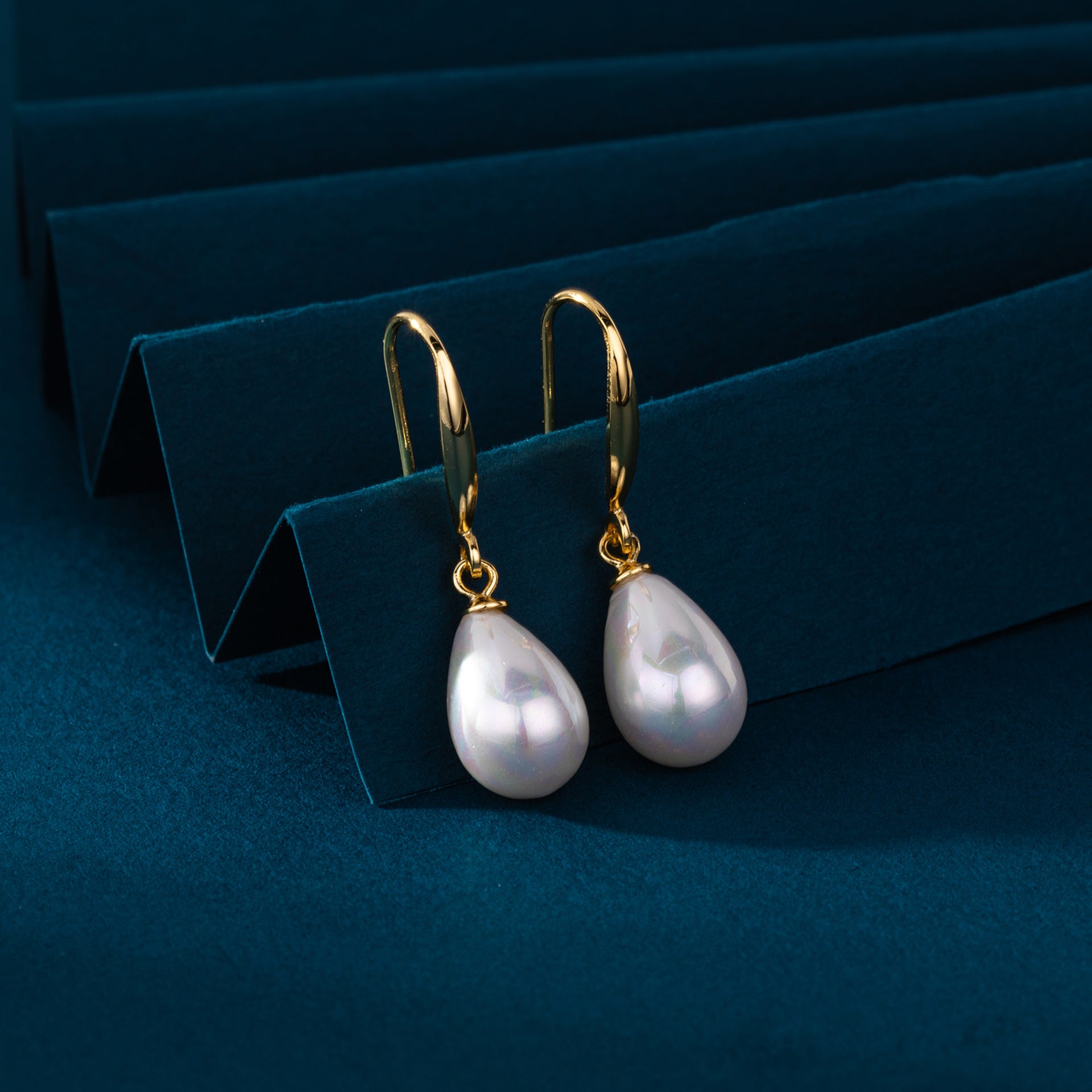 Damen Ohrringe mit eleganten Tropfenperlen aus hochwertigem 925 Sterling Silber Shop Nory