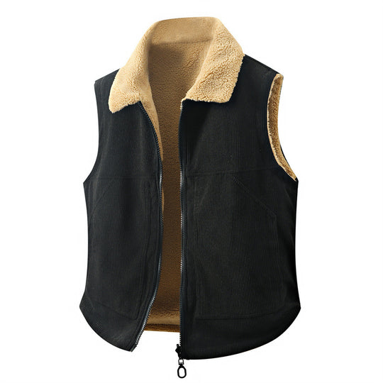 Damen Ärmellose Teddyfleece-Weste mit Stehkragen und durchgehendem Reißverschluss Shop Nory