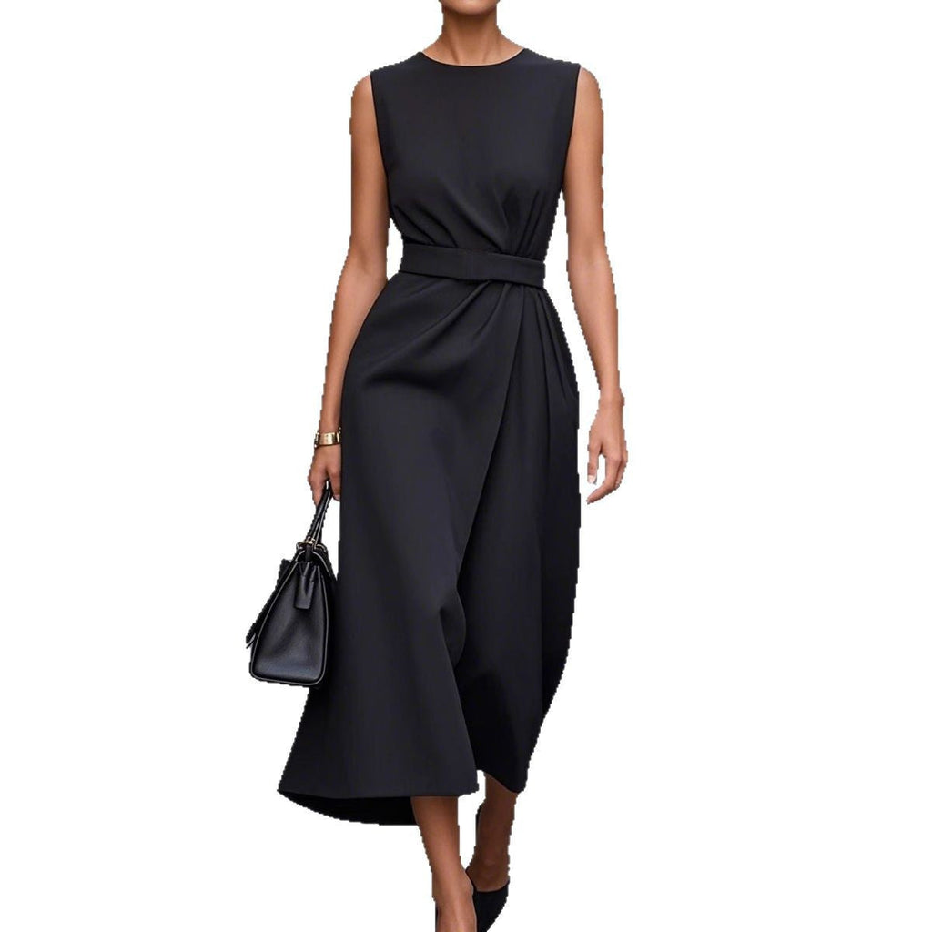 Damen elegantes Maxikleid mit figurbetonter Silhouette und seitlichem Schlitz