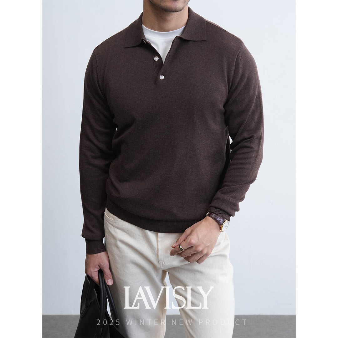 Herren Modischer Grobstrick Pullover mit Stehkragen Shop Nory